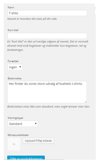 kategorier og egenskaber
