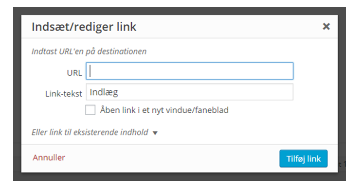 Sådan indsætter du links i WordPress