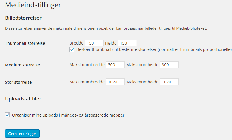 Medier i WordPress