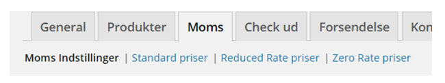 Opsætning af moms i WooCommerce