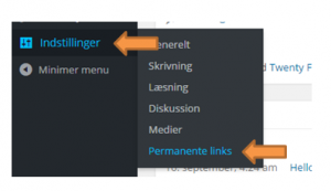 Permanente links i WordPress