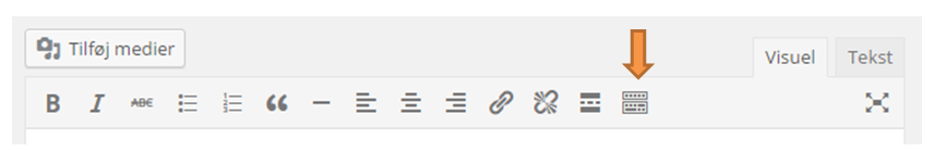 tekstredigering i WordPress