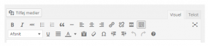 tekstredigering i WordPress
